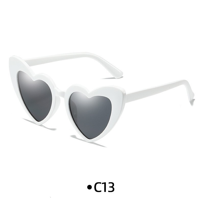 Polarized Sunglasses for Women Classic Retro Style UV Protection Enhanced Edition Internet Celebrity Same Style Trendy Fashion Peach Heart Love Women 