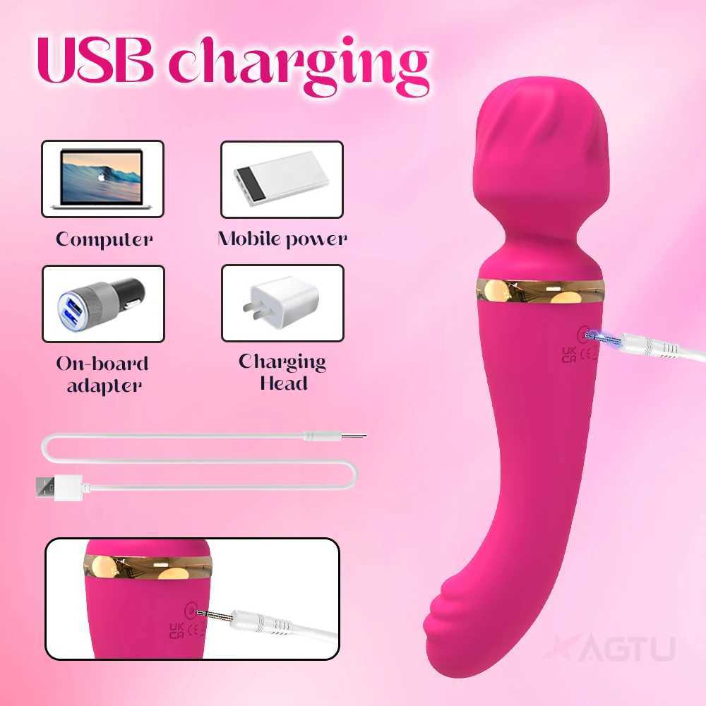 2 Motors AV vibrator female G-spot clitoral stimulator USB charging vaginal massager female sex toy adult product W250319