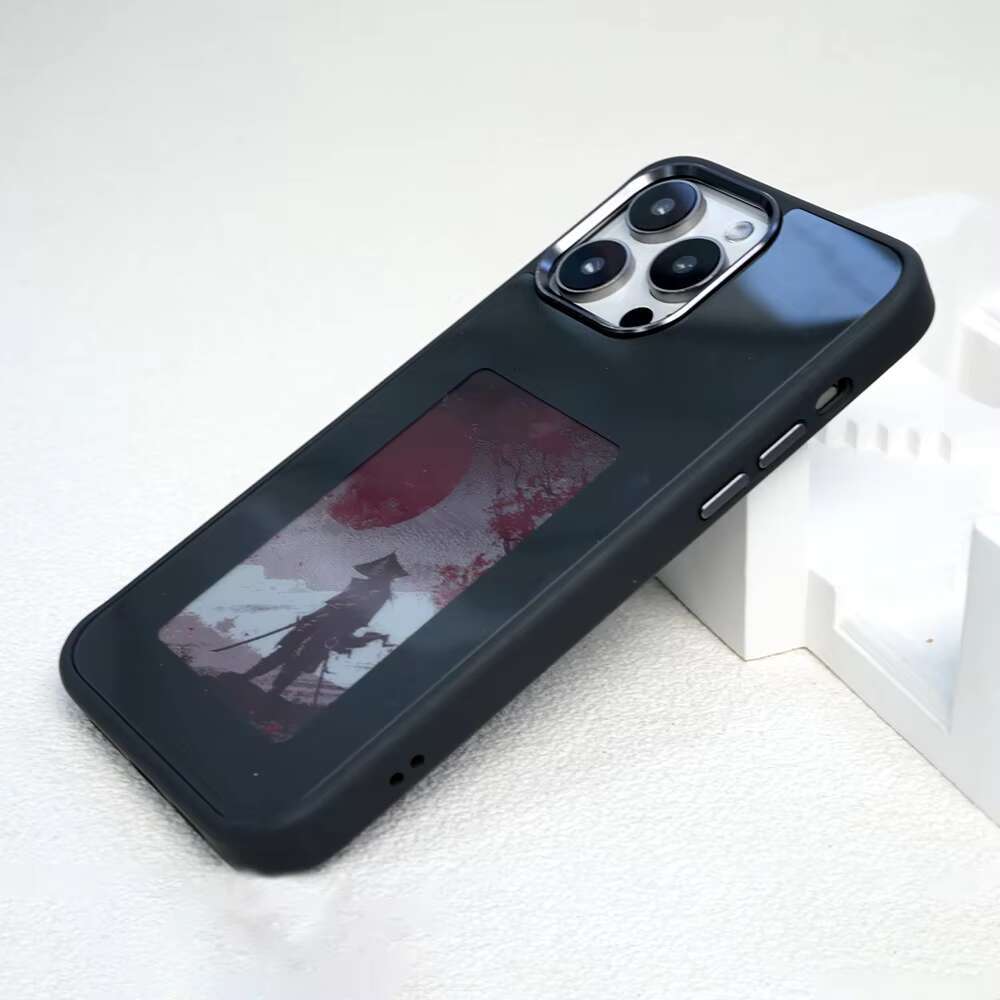 Case Wholesale LED Smart E Ink Screen Cases PC Cover for iPhone NFC 12 13 14 15 Pro Max DIY Phone Display case