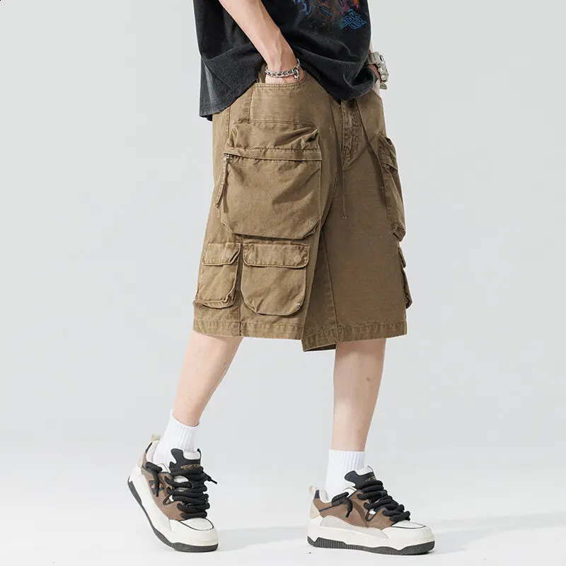 Summer mens cotton cargo shorts mens American clothing casual breeze Bermuda beach shorts mens direct 250317
