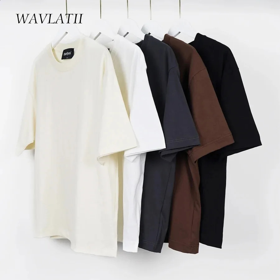 Oversized Summer T shirts for Men Brown Casual Korean Streetwear Tees Unisex Basic Solid Young Cool Tops 250318