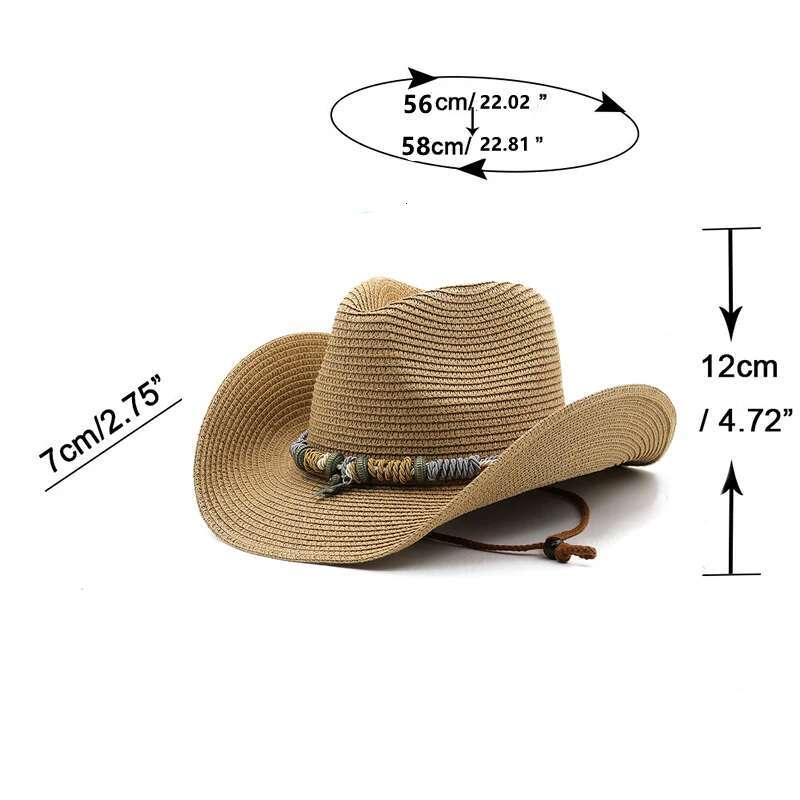 Bohemian Sun For Women Foldable Beach Ladies Summer Paper Straw Hats White Panama Travel Hat UV Protection Cowboy Hat