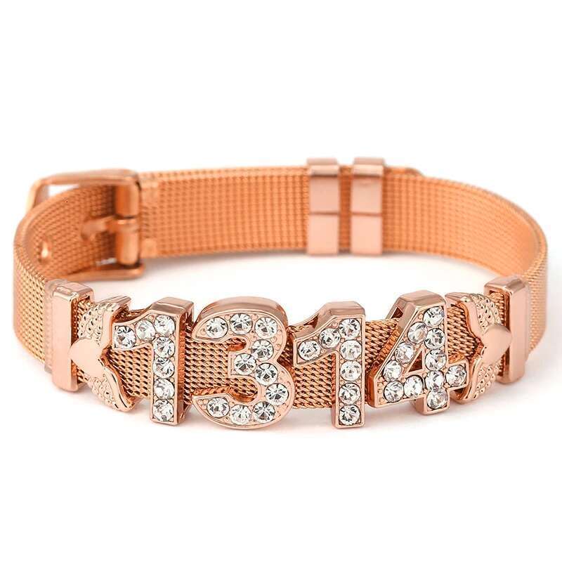 10mm Crystal Feather 1314 Beads Charm Bracelets DIY Mesh Keeper Bracelets Pulseras Mujer For Women Men Best Fashion Jewelry Gift
