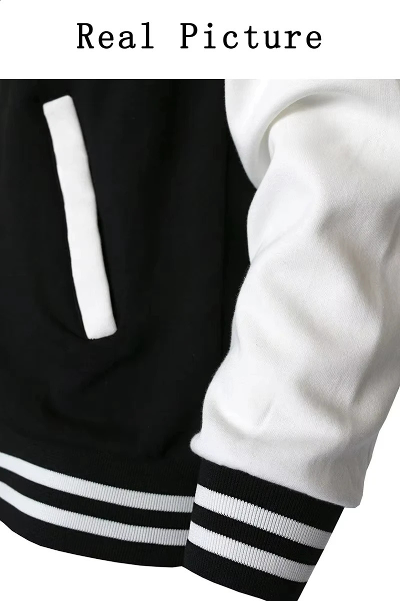 Loosefit Mens Baseball Jacket American Style Couple Costume Autumnwinter For Men Trendy Casual Scene Top 250317