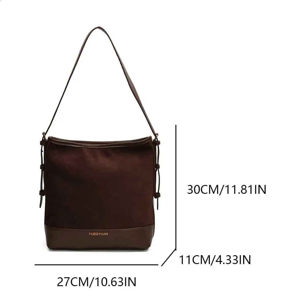 Womens frosted shoulder bag PU leather casual bucket sling bag adjustable shoulder strap retro shoulder bag womens date bag 250317