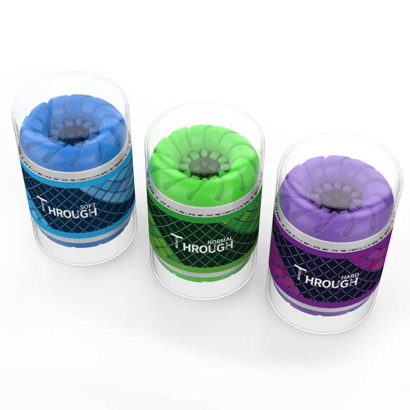 Oral sex male Masturbator Cup artificial vagina dual channel sex toy for male pocket cat Glans stimulating adult productXJ250319