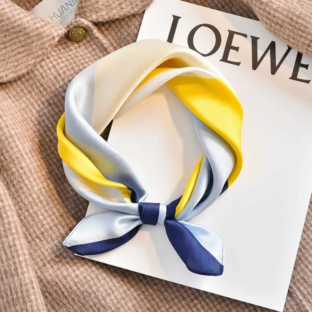 Fashion Wen Single Scarves 70x70cm Square Simated Silk Scarf Sunshade Beautif Color Beach Shawl Scarves Party Gift X250319