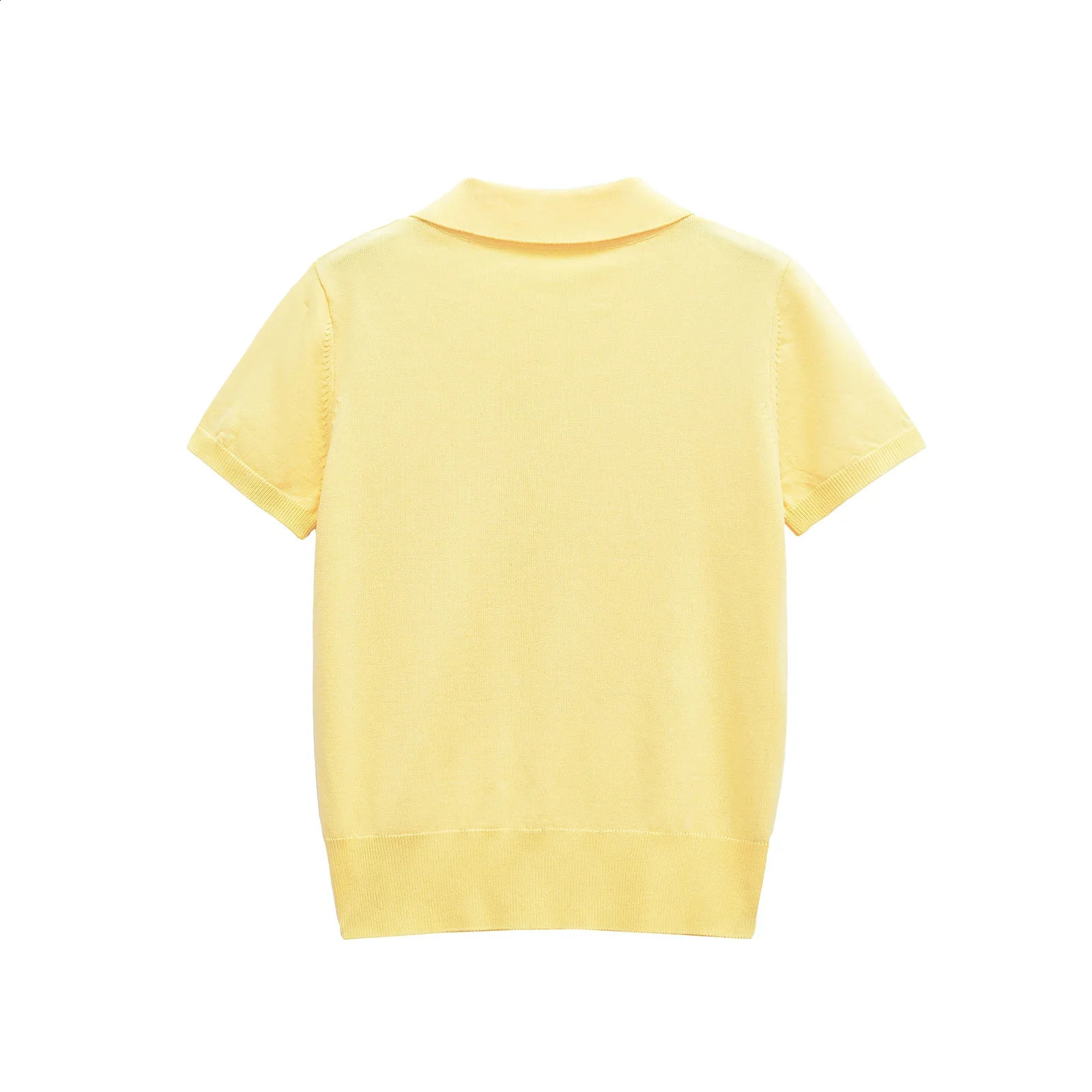 TRAFSHE Spring Summer Elegant Knitted Polo T-shirts For Women Loose Soft Temperament Short Sleeve Thin Women Pulovers 9598047 250318