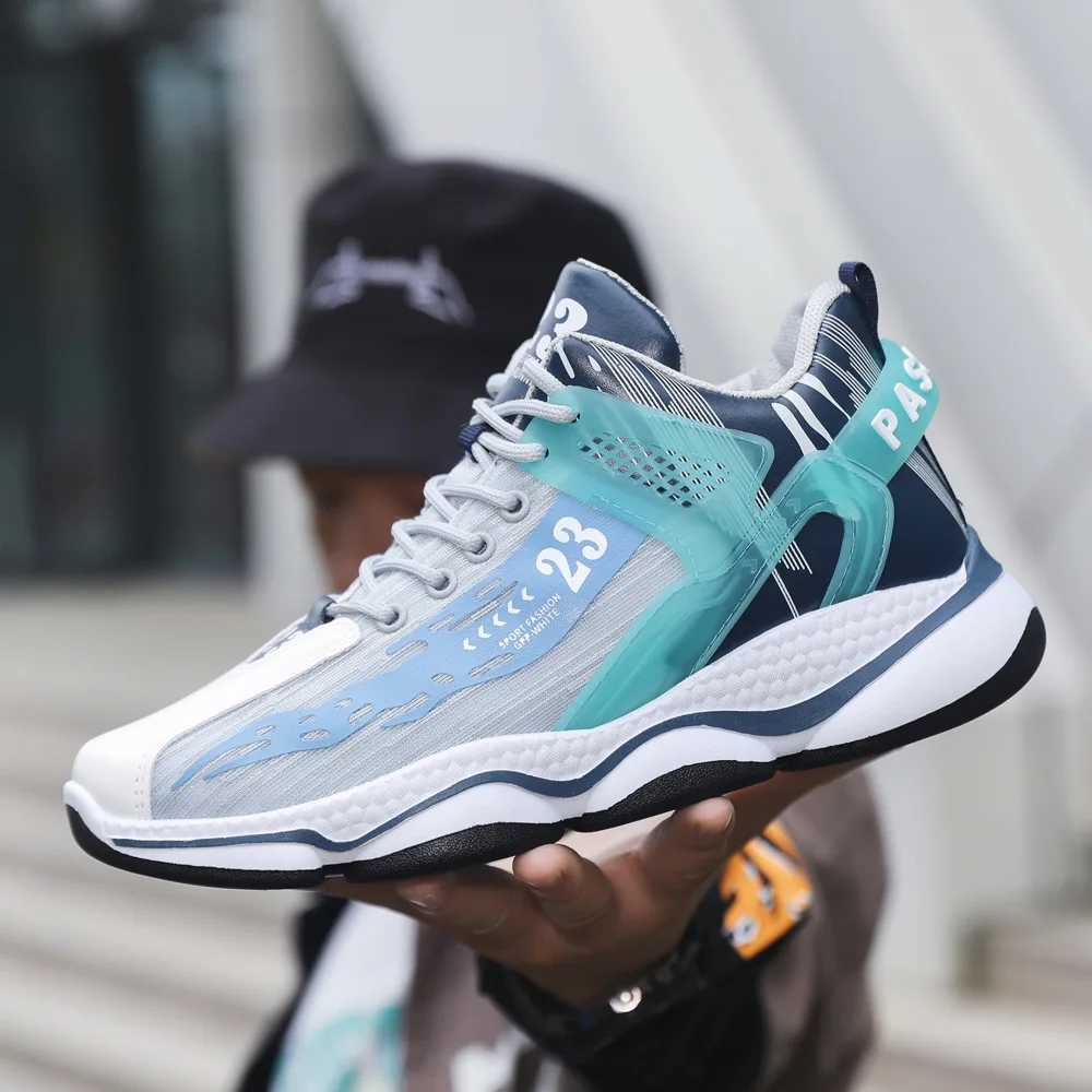 Mens new breathable and fashionable sports shoes with thick soles and high cut Korean casual shoes lightweight running shoes Z250319
