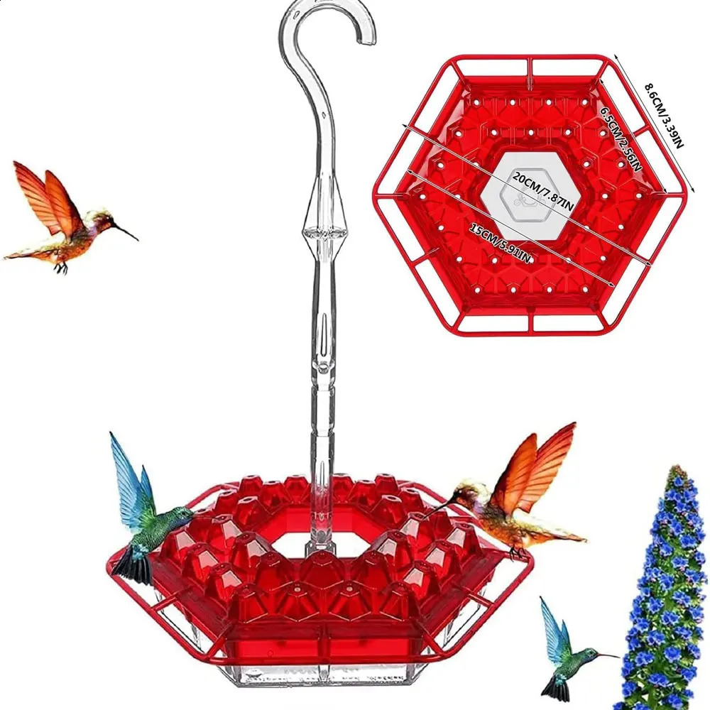 The hummingbird feeder for outdoor hanging is easy to clean and refill equipped with Perch builtin ant moat 250318