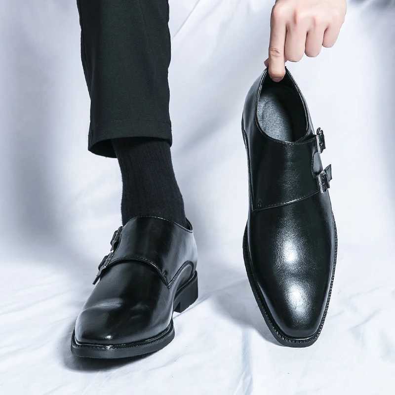2024 New Mens Shoes Classic Brown Wedding Dress Mens Shoes Fi Casual Mens Shoes Evening DressXJ250319