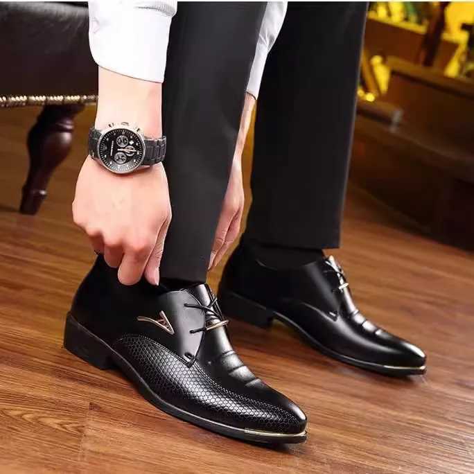 Brown Business Social Shoe Mens Black Mens Formal Shoes Party Leather Casual Set 2024 Trend Elegant Classic Official NewXJ250319