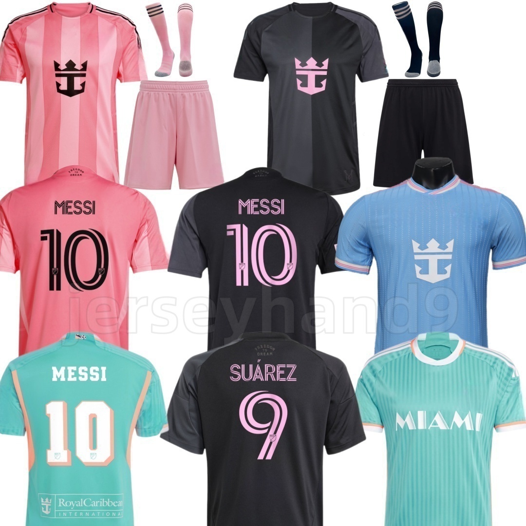 25 26 InTeR soccer JerseyS MiAmIs MESSIS SUAREZ kits 2025 2006 Football Shirts Home Away fans player Men Child Jersey Kids Kit+socks