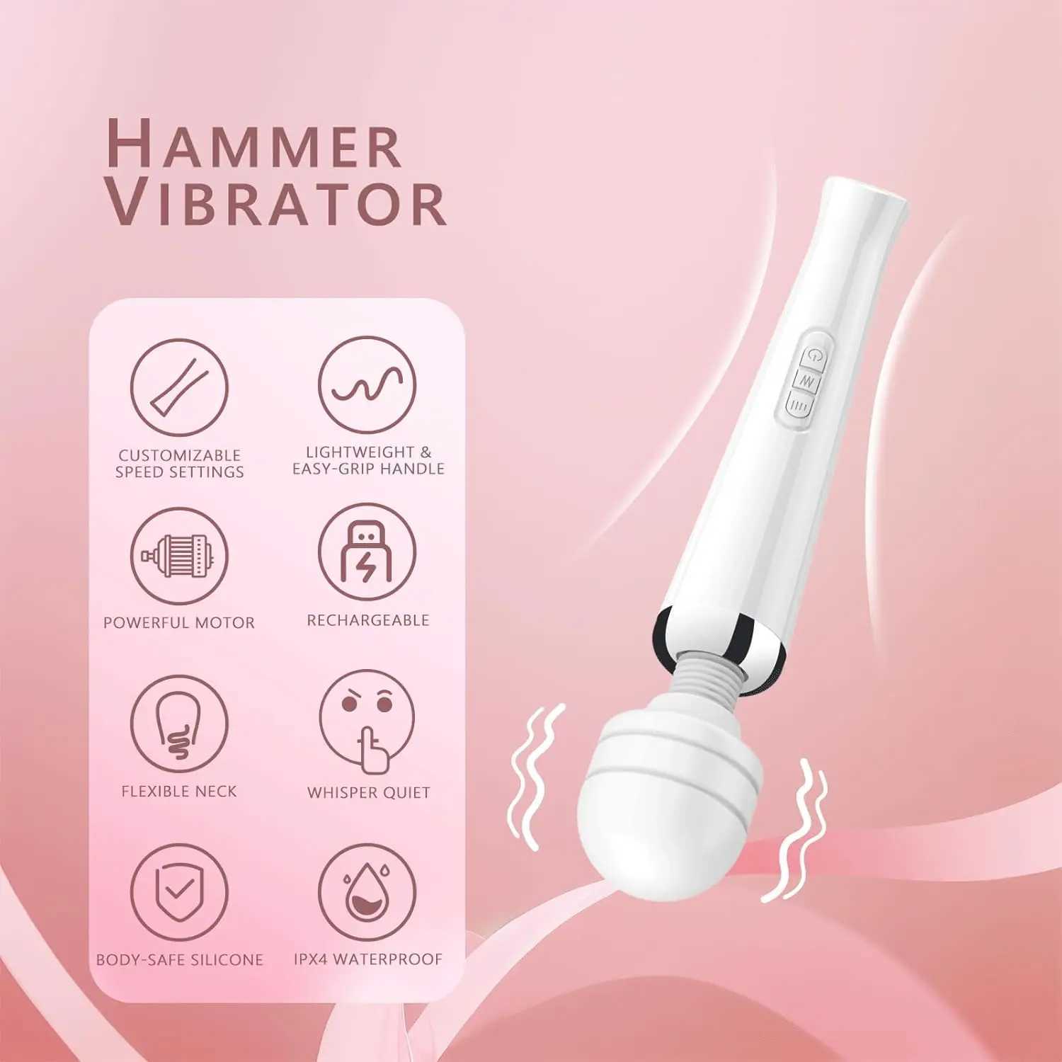 Powerful Dildo AV Vibrator Huge Magic Wand for Female Couples Body Massager Clitoris Stimulator Vibrator for Women Adult Sex Toy W250319