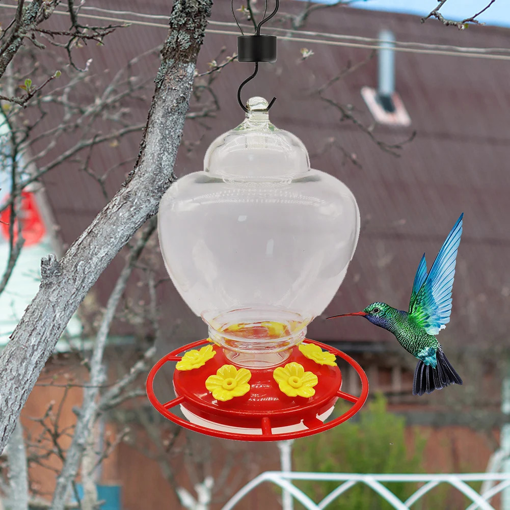 Painted Bird Water Dispenser Bottle Outdoor Garden Hook Flower Hummingbird Cup Bowl Pet Supplies 250318