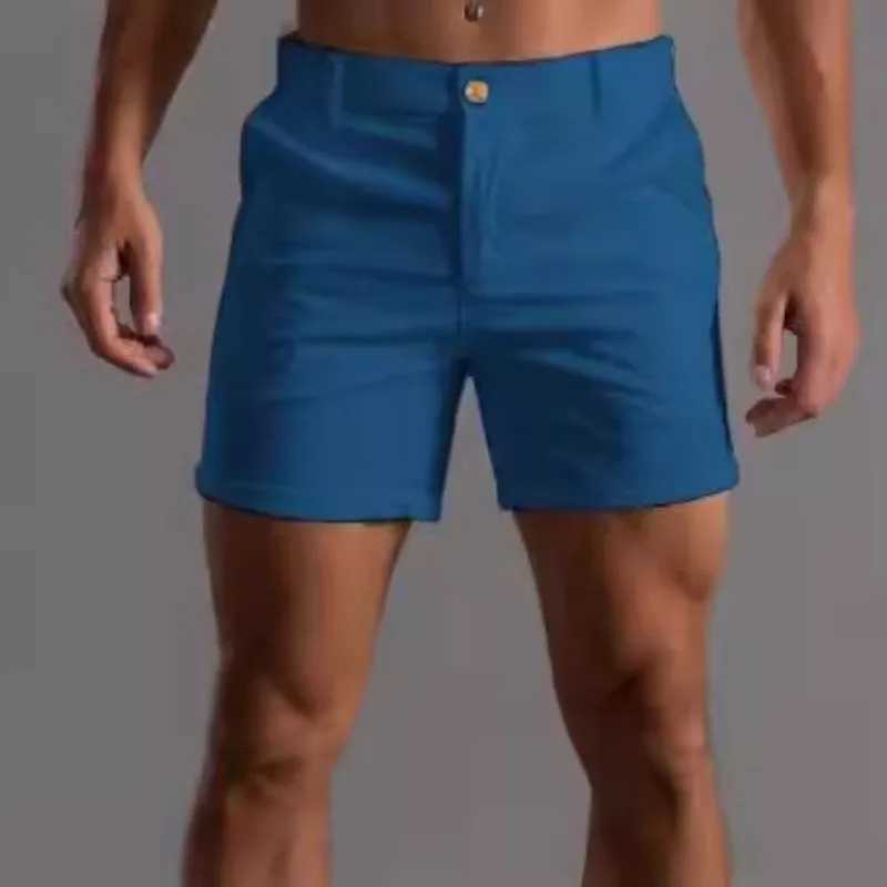 Summer New Mens Shorts Street Trendy Sexy Workwear Pants Zipper Elastic Waist Super Shorts Casual Pants W250319