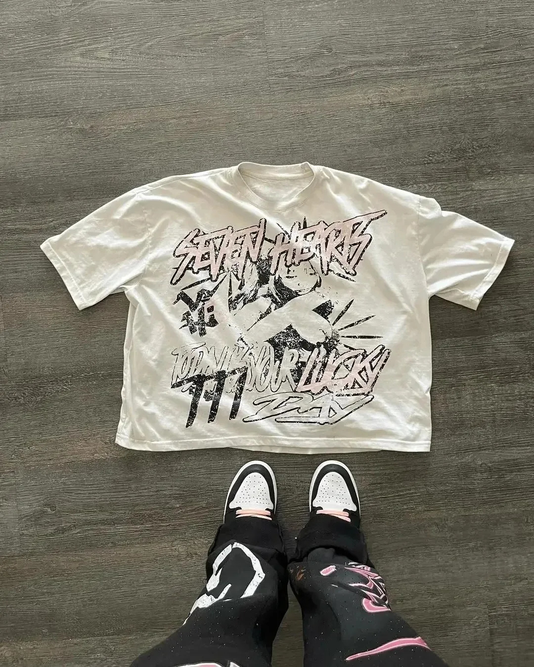 Harajuku Print Oversized Graphic T Shirt Gothic Cotton Shirts Couples American Streetwear Y2k Top Goth Grunge Women Clothes 250318