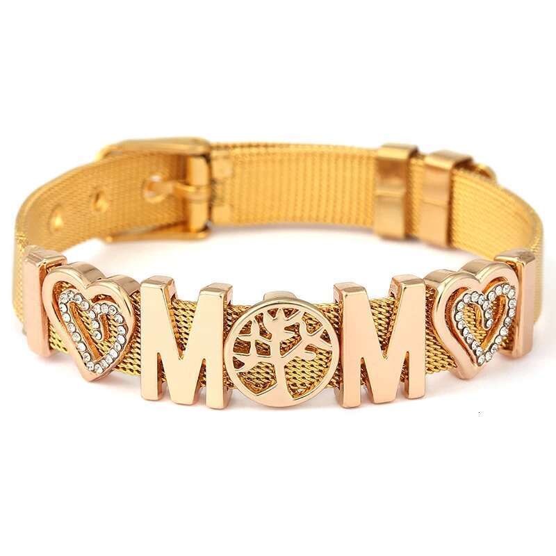 10mm Crystal MOM Life Tree Beads Charm Bracelets DIY Mesh Keeper Bracelets Pulseras Mujer For Women Men Brand Best Jewelry Gift