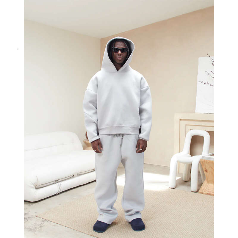 Saint Alexander tracksuit air layer fluffy hooded sweatshirt men's trendy pants set