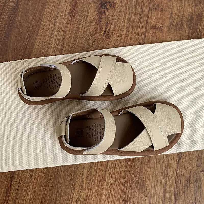 New Arrival Preppy Bun Head Roman Sandals for Women Soft Sold Summer One-line Casual Beach Shoes for Women T250318