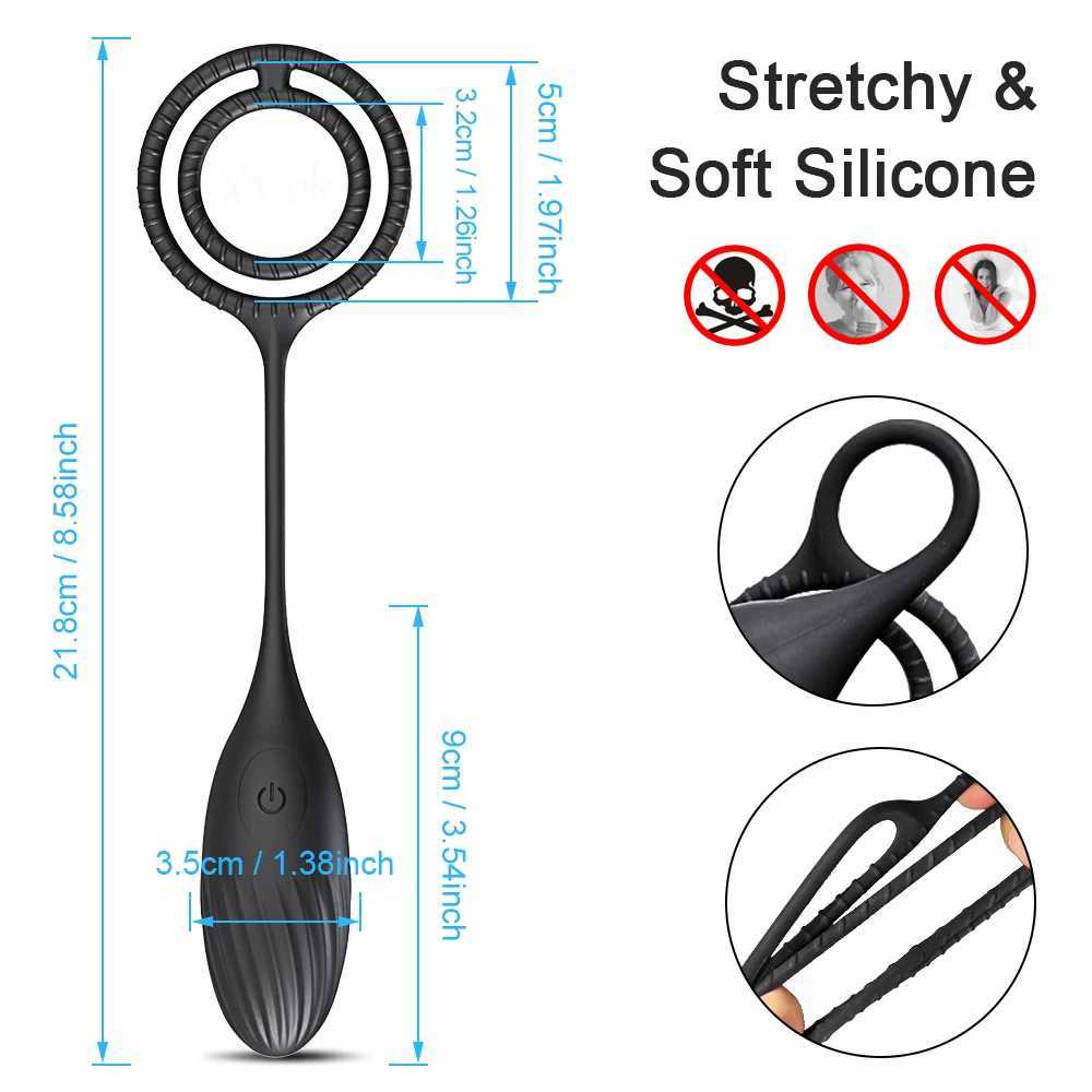 Prostate massager with Cockering Vibration Butt Plug anal app vibrator wireless remote control sex toy W250319