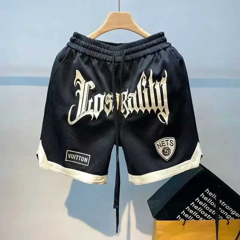 Summer basketball shorts American street sports pants casual mens wear high-quality embroidered shorts outdoor fashion mens wear W250319