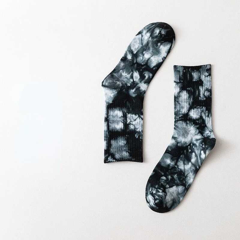 Tie dye Socks European and American Street Ins Hip Hop Trendy Brand Couple Socks Tube Sports Cotton Socks Long Socks X250319