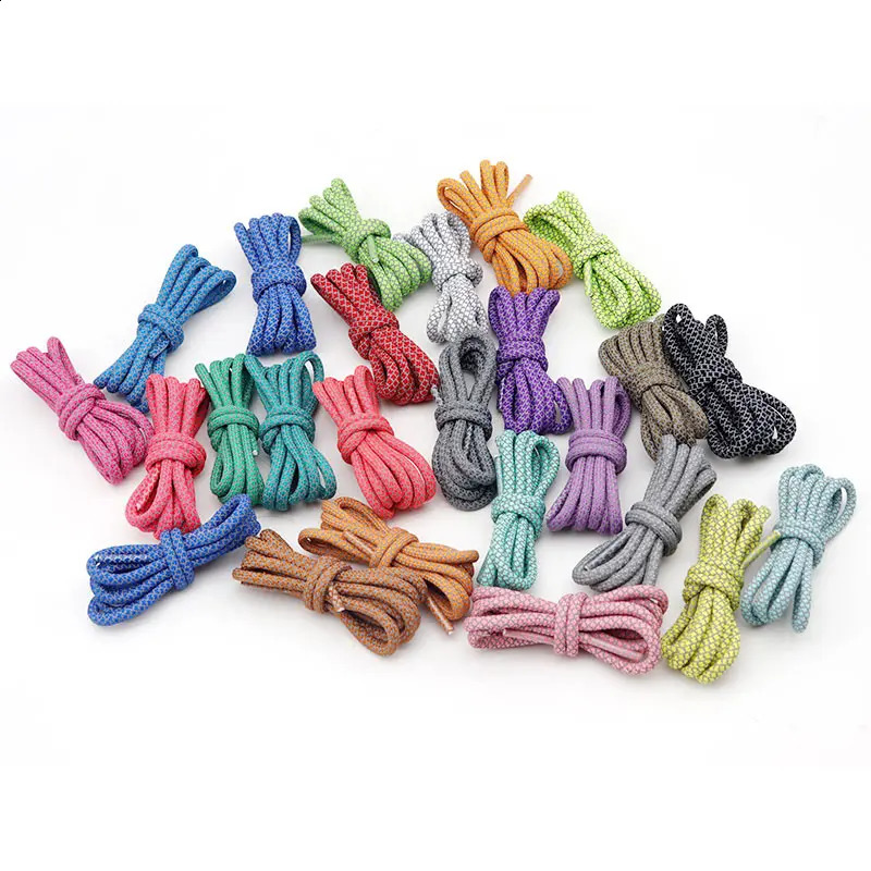 Coolstring 60-200CM Length Selectable Children Size Lacet 4.5MM Light Reflective Rope Kids Fashion Shoe Accessory Wholesale 250319