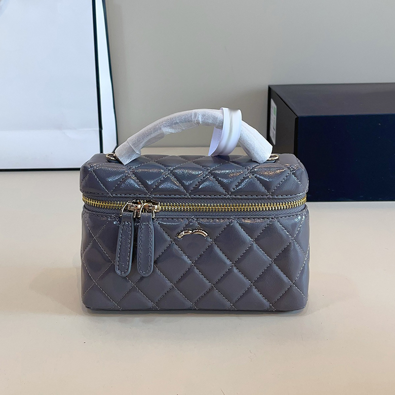 Sac à maquillage Pandage doux Sac à main de luxe Fashion Femme Sac Sac à bandoulière en cuir Palette d'or