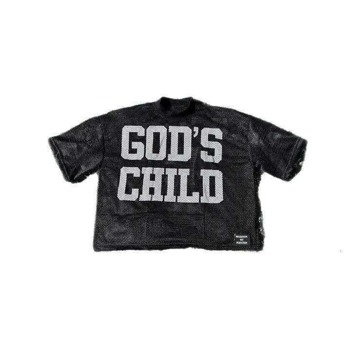 Trendy street hip-hop style American unisex letter printed breathable casual sports short sleeved shirt
