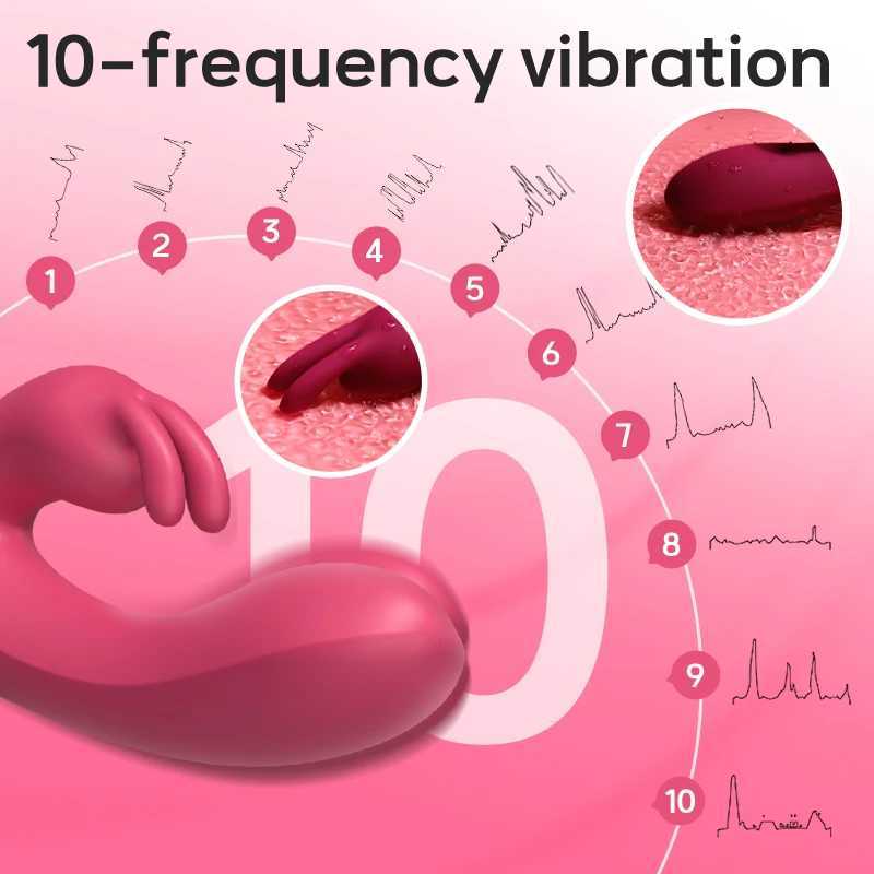 Clitoris Vibrator for Women Rabbit Dildo Female Vagina Masturbator 10 Speeds Dual Motors Massager Sex Toys for Adult Supplies 18 W250319