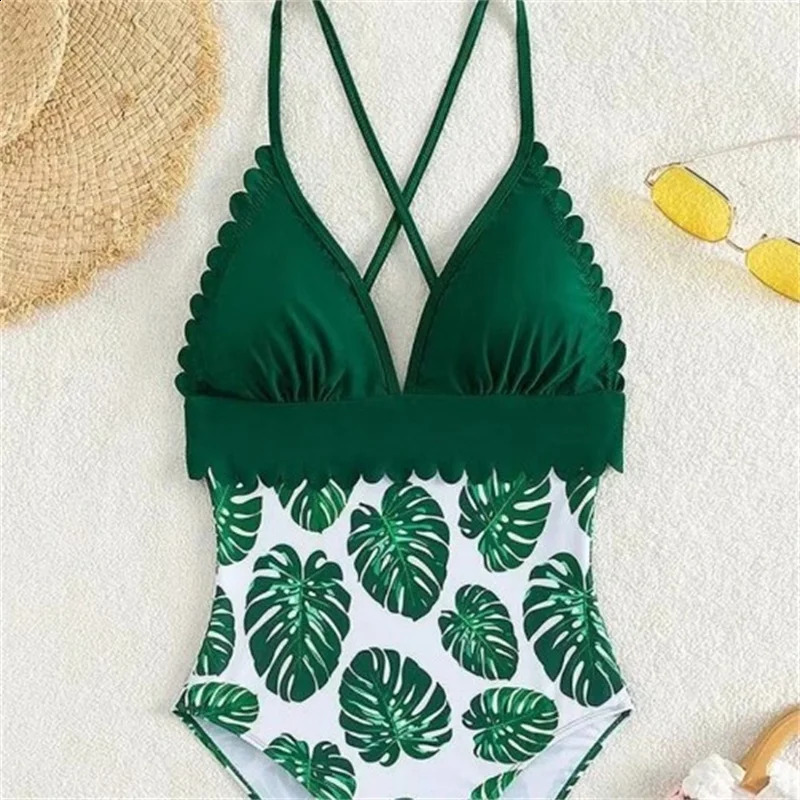 Family Matching Swimsuit Father Son Mother Daughter Swimwear Summer Beach Sunny Bikini Kids Fashion Prints Clothes Suits 250319