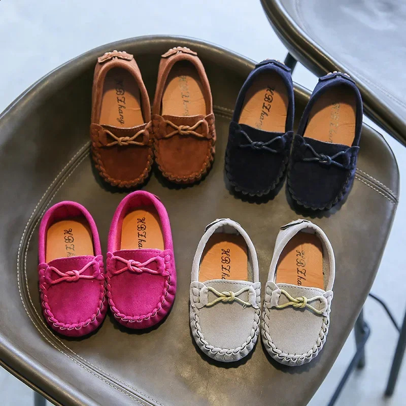 Children Loafers Shoes Boys Flat Sneakers Baby Kids Casual Toddler Girls Breathable Slipon Soft Bottom Solid Color 250319