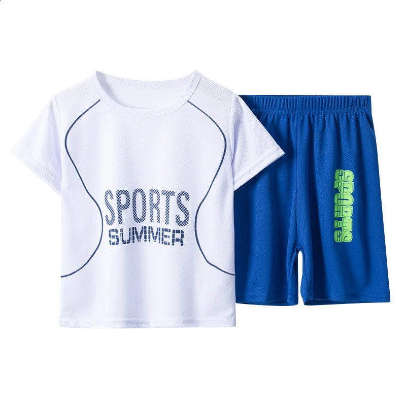 24 pieces of summer childrens quick drying sportswear boys running vests girls casual clown short sleeves breathable 250312