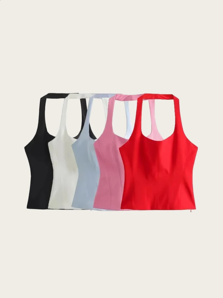 RFZA Womens Strapless Set Tank Top ONeck Side Zipper Sexy and Fashionable 250319