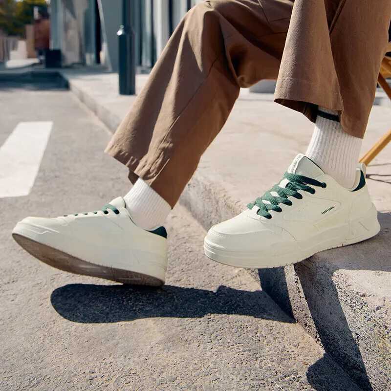 361 degree mens board shoes spring new casual version thick soled leather Cfortable fashionable and durable M sports shoes 672516615 Y250318