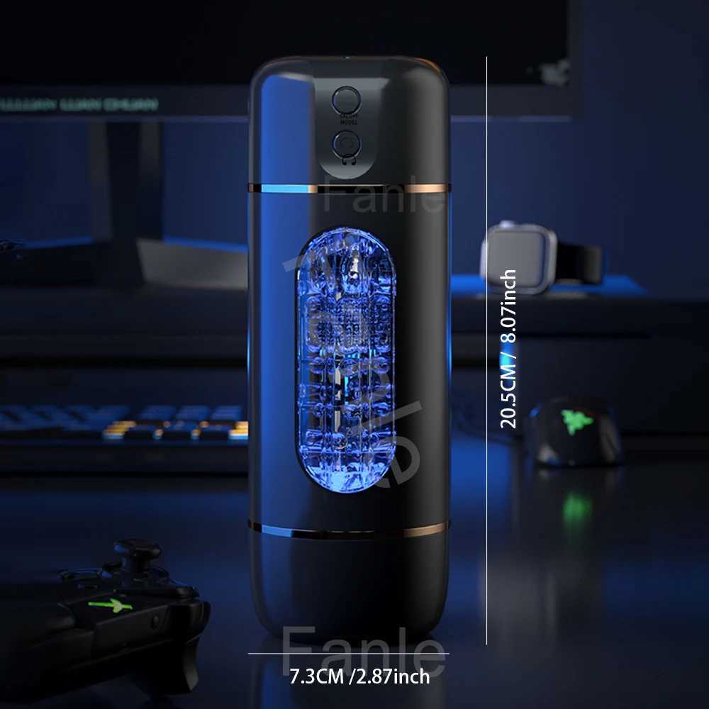 Male Masturbator Cup Vibration Blowjob Squeezable Pocket Pussy Vagina Penis Automatic Oral Sex Machine Toys for Man Adults 18XJ250319