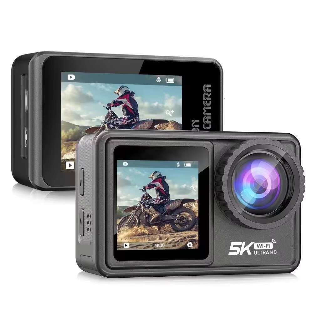 High Quality Tracking Head Waterproof Touch Dual Colorful Screen Action Camera 4K 5K with WIFI and EIS