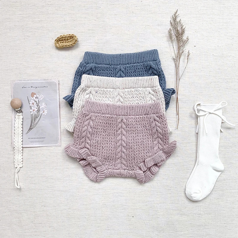 Spring Kids PP Shorts Baby Boys Girls Knit Short Childrens Clothing Casual Baby Boys Girls Shorts Autumn Children Short 250319