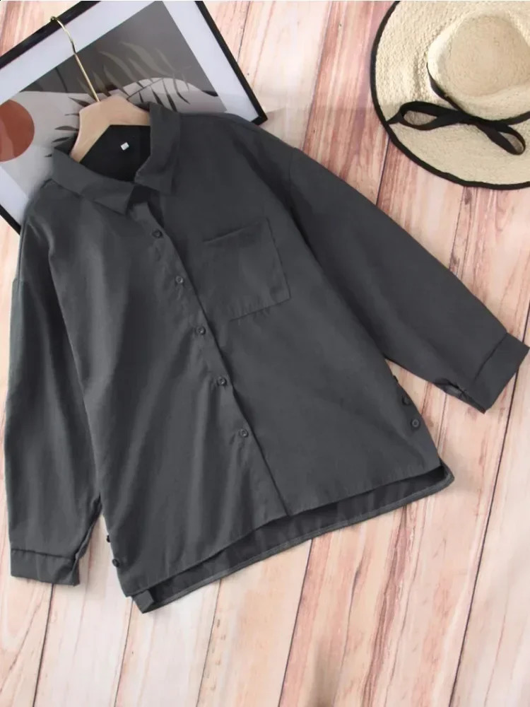 Plus Size Korean Style Blouses Long Sleeve Clothes Office Autumn Shirt Womens Shirts Winter Elegant Female 250319