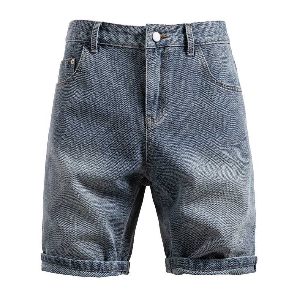 2025 Y2K Design Star Print Denim Shorts Beachwear Summer Retro Straight Fit 5-Pocket Mid-Length Casual Euro Vintage Streetwear W250319