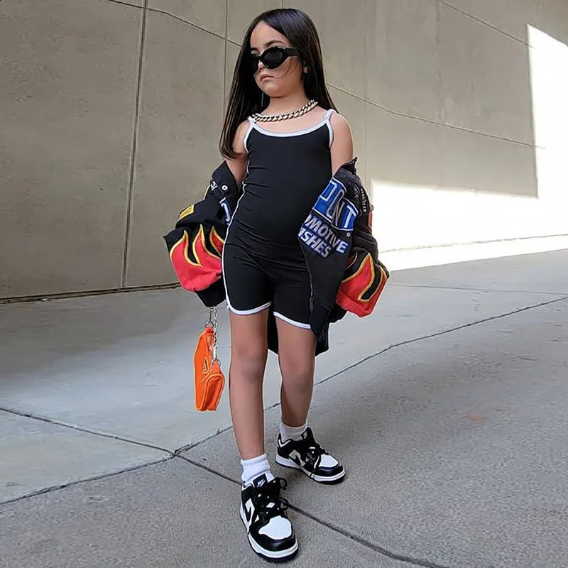 Mother And Daughter Yoga Overalls Women Girl Summer Clothes Family Look Matching Outfits Clothing Mom Me Sleeveless Jumpsuits 250319