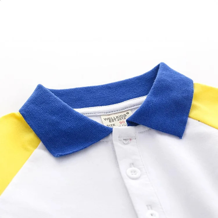 HoneyCherry Long-sleeved Polo Shirt for Children Lovely Stylish and Cartoon-themed Polo Shirt 250319