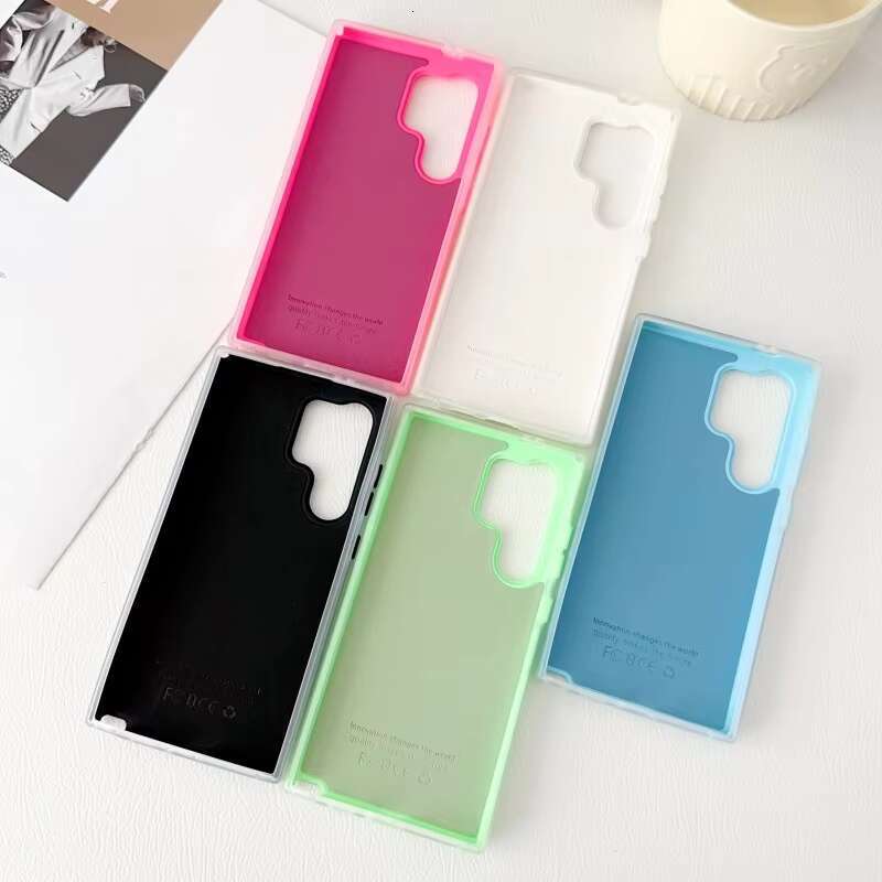 2 in 1 Tpu Translucent Mobile Phone case for Samsung S24 Ultra S23 S22 Plus S21 FE A15 A14 A23 A24 A25 A33 A34 A35 A53 A54 A55