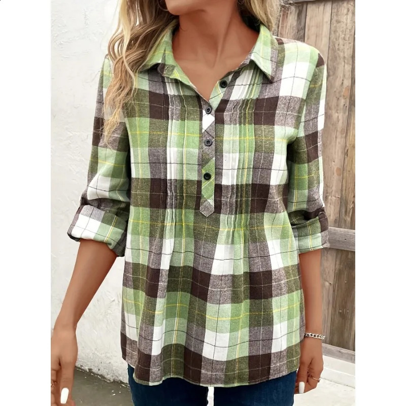 Plus size womens plain long sleeved shirt 250319