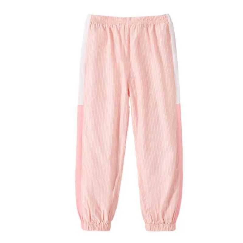 Childrens girls casual breathable elastic waist TrouserT250318