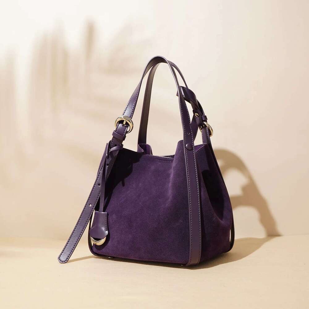Suede Bags Women Shoulder Handbag And Purses Matte Leather Basket Bag Crossbody Mini Tote