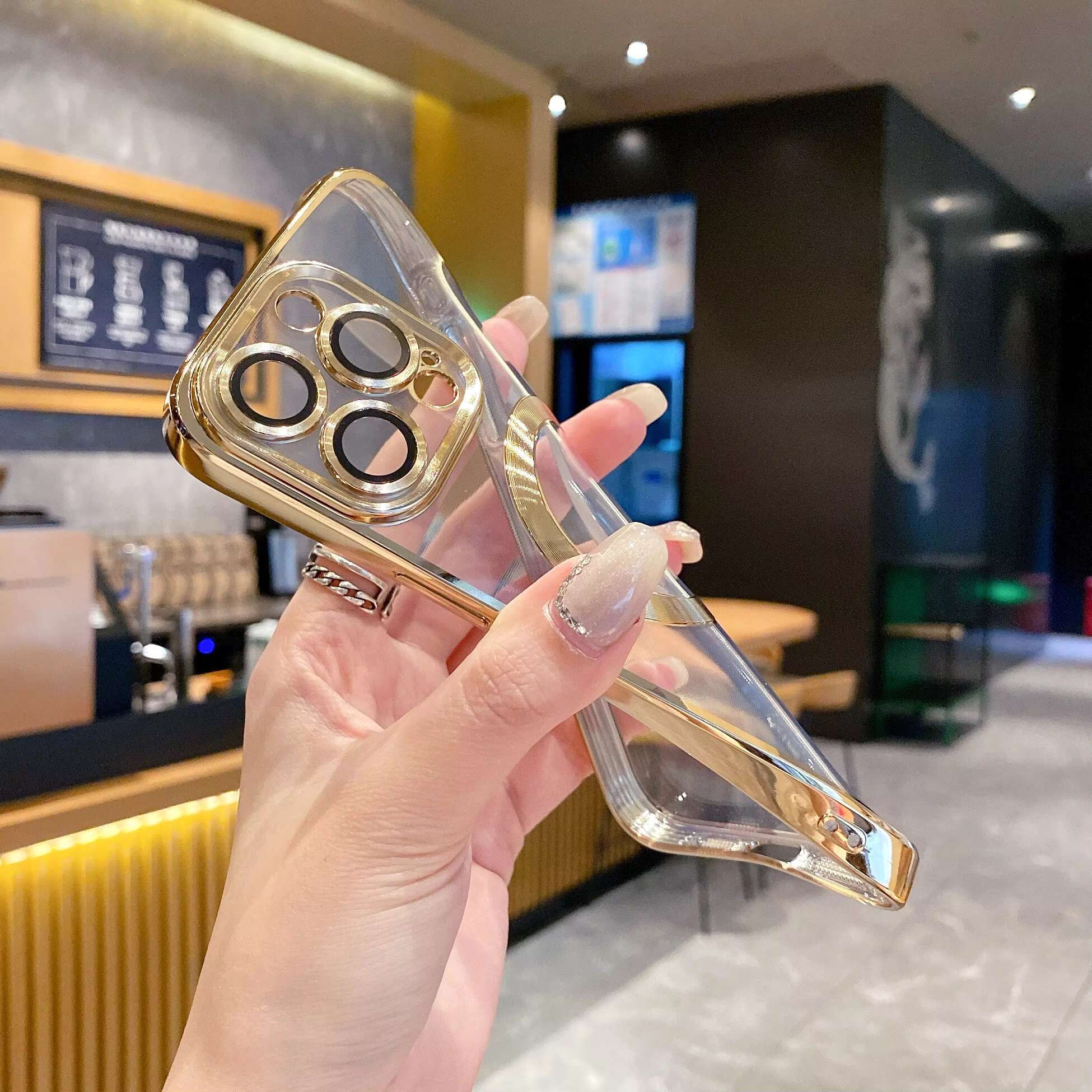 Transparent Magnetic Case iPhone 14 13 12 11 15 Pro Max 15Pro Soft Silicone Electroplate Full Lens Camera Cover for IPhone16