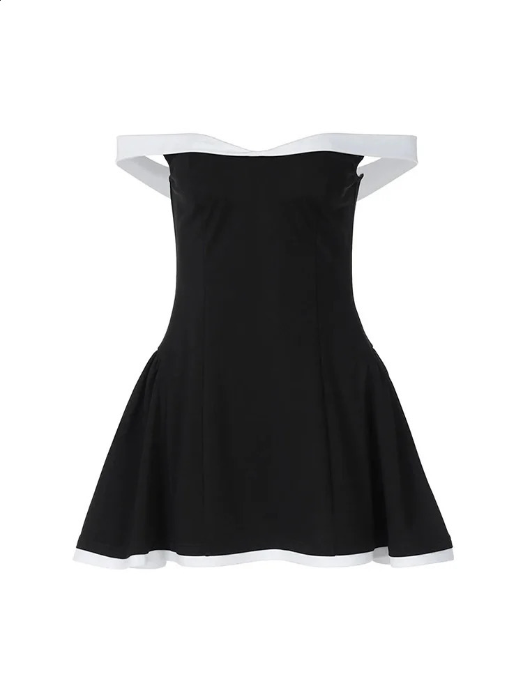 TRAF Spring Womens European and American Style Aline Sexy Tight Mini Dress Y2K Fashion Short Fit Bag Hip 250319