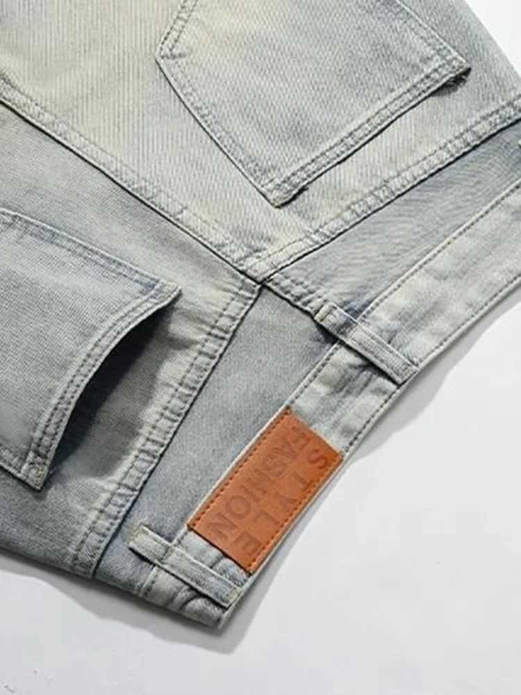 INS Distress Washed High Waist Loose Straight Leg Jeans Fashion Womens Light Blue Student Straight Leg Trouser Large Size XS-2XLT250319
